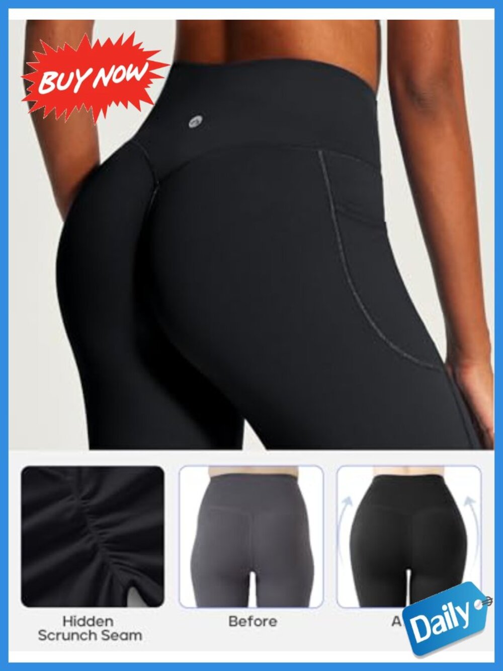 Wide Leg Yoga Pants with Pockets Buttery Soft Stretch Leggings - Picture 4 of 6
